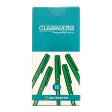 Classmates Fineliner Pen - Green - Pack of 10